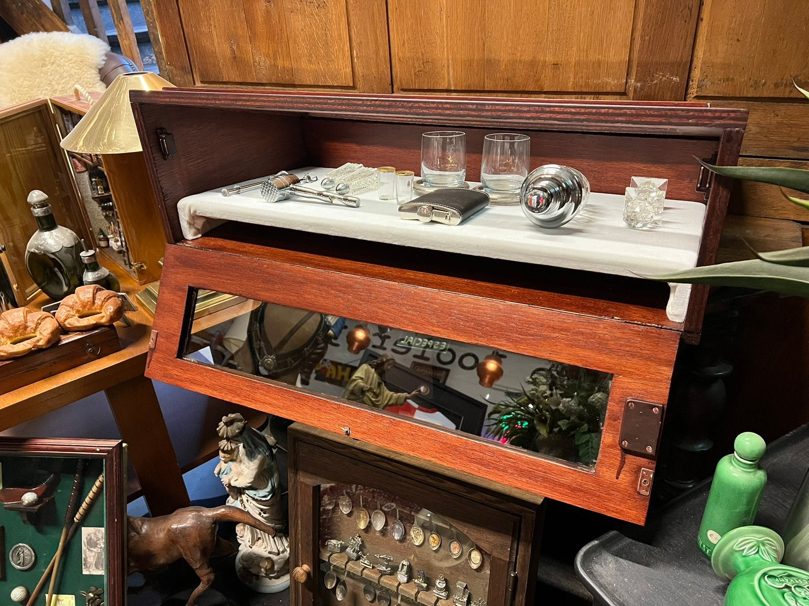 Grote oude toonbankvitrine 97,5 cm, Ophalen, Gebruikt, Nvt, Minder dan 100 cm