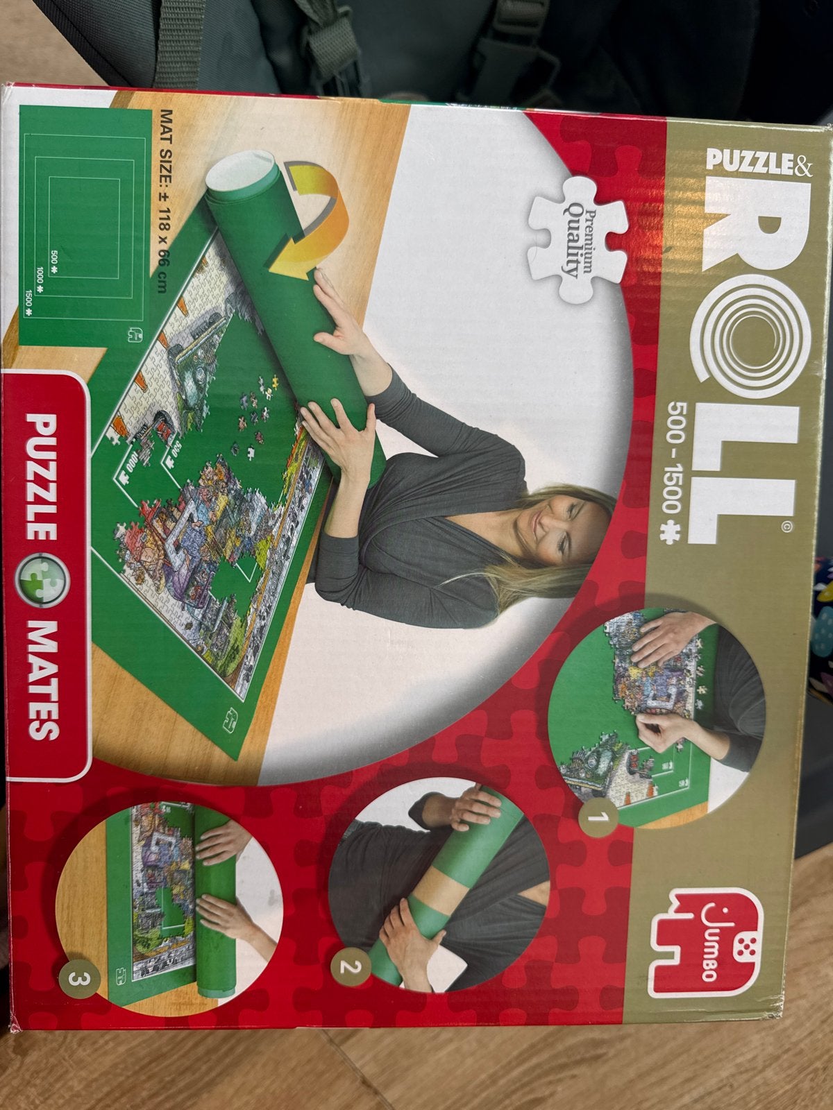 Jumbo Puzzle & Roll Puzzelmat 500-1500 stukjes, Ophalen of Verzenden, 500 t/m 1500 stukjes, Zo goed als nieuw, Legpuzzel