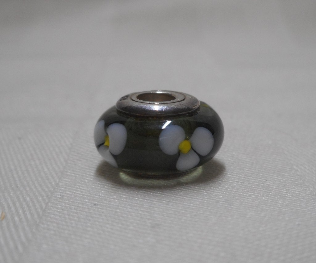 Pandora murano bedel groen met bloemen nr.1045