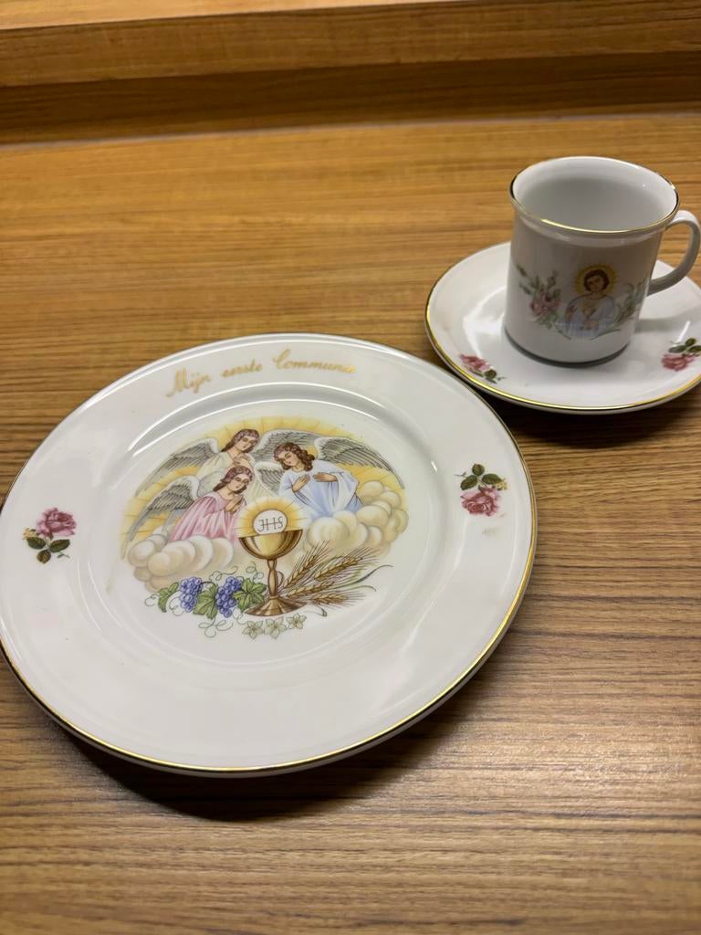 Mijn eerste communie ontbijt servies, Ophalen of Verzenden