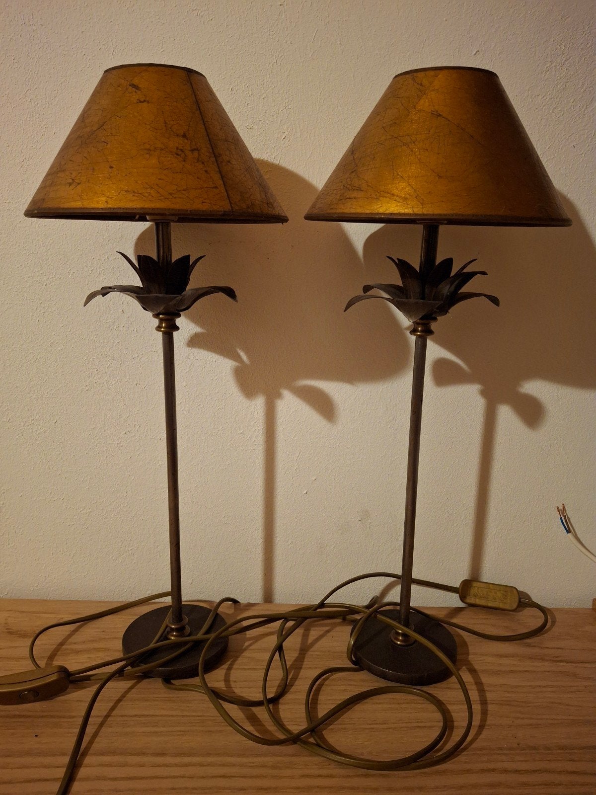 Set van 2 vintage tafellampen Hollywood Regency, Ophalen of Verzenden