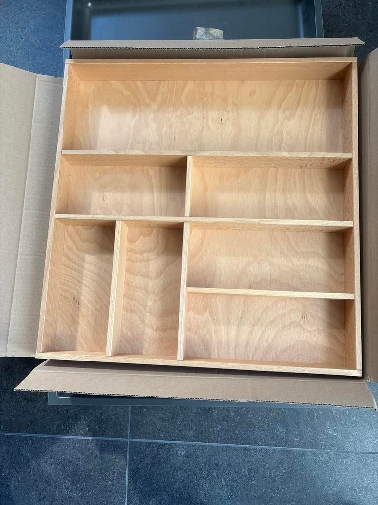 Nieuwe houten bestekbak, Huis en Inrichting, Ophalen of Verzenden, Nieuw, Hout, Los bestek