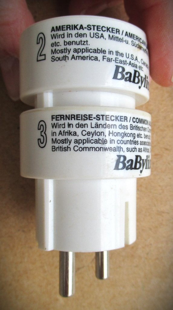 Wereldstekker~Babyliss~2x~Zuid-Amerika~Canada~Azië, Ophalen of Verzenden, Zo goed als nieuw, Overige merken, Stekker