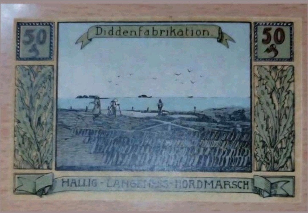 Duits Notgeld Langeness-Nordmarsch Noodgeld, Ophalen of Verzenden, Duitsland