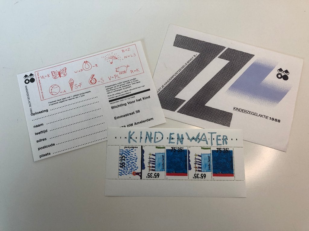 B950 Kinderpostzegels 1988 - kind en water Postzegelactie, Ophalen of Verzenden, Postfris, Overige thema's