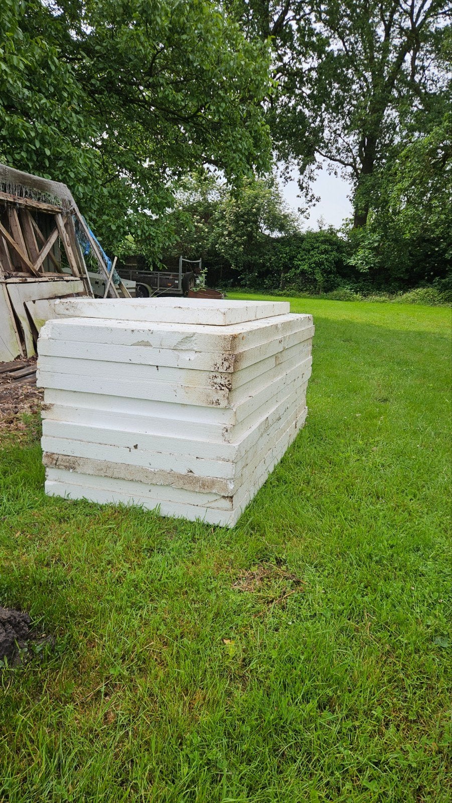 Isolatieplaten Piepschuim (Tempex) - Gebruikt, Doe-het-zelf en Verbouw, Dakisolatie, Gebruikt, Ophalen of Verzenden, 15 m² of meer