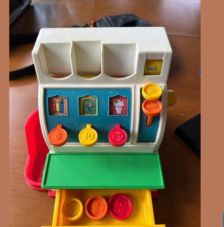 Muntjes gezocht kassa fisher price vintage, Kinderen en Baby's, Speelgoed | Fisher-Price, Ophalen of Verzenden, Gebruikt, Overige typen