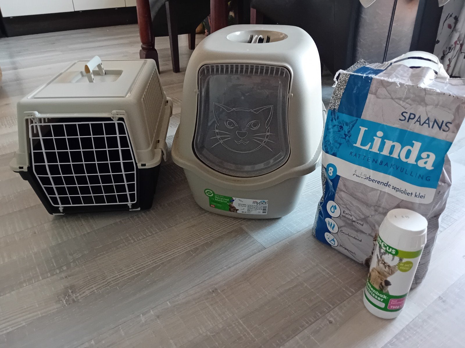kattenmand, kattenbak, Ophalen, Zo goed als nieuw