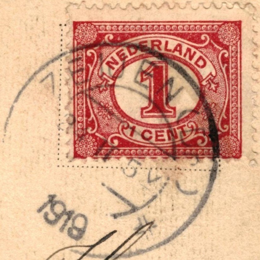 805121	Assen	1919 Hertenkamp	Gelopen met postzegel, Ophalen of Verzenden, Voor 1920, Gelopen, Drenthe