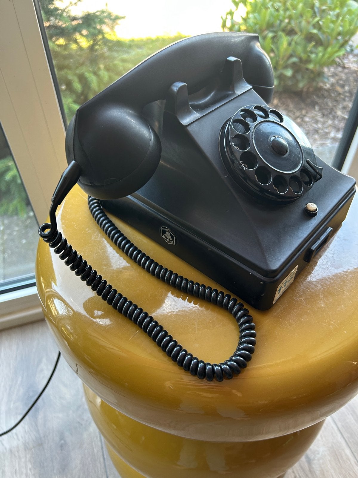 Vintage PTT Telefoon met Draaischijf - Zwart, Telecommunicatie, Vaste telefoons | Niet Draadloos, Ophalen of Verzenden, Gebruikt