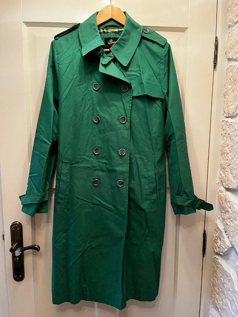 Fel groene regenjas, trenchcoat van Broeckmans, groen, M, Kleding | Dames, Maat 38/40 (M), Broeckmans, Ophalen of Verzenden, Zo goed als nieuw