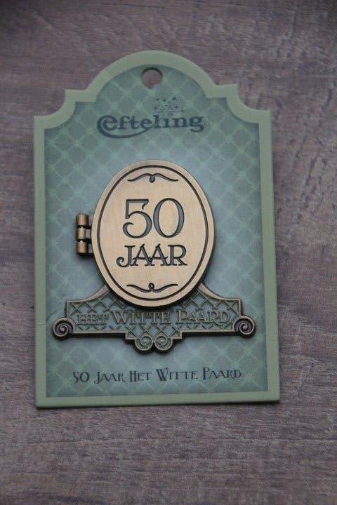 efteling pin  50 jaar witte paard, Ophalen of Verzenden, Zo goed als nieuw, Button of Speldje