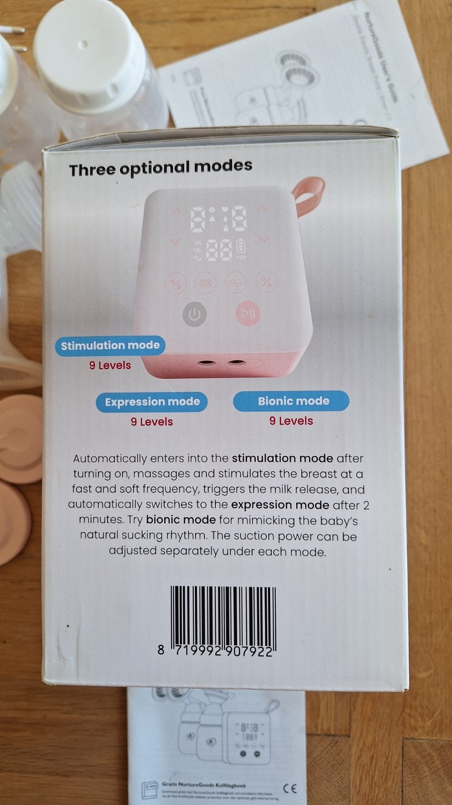 NurtureGoods Dubbele Elektrische Borstkolf  in nieuwstaat, Overige merken, Draadloos, Borstkolf, Ophalen of Verzenden