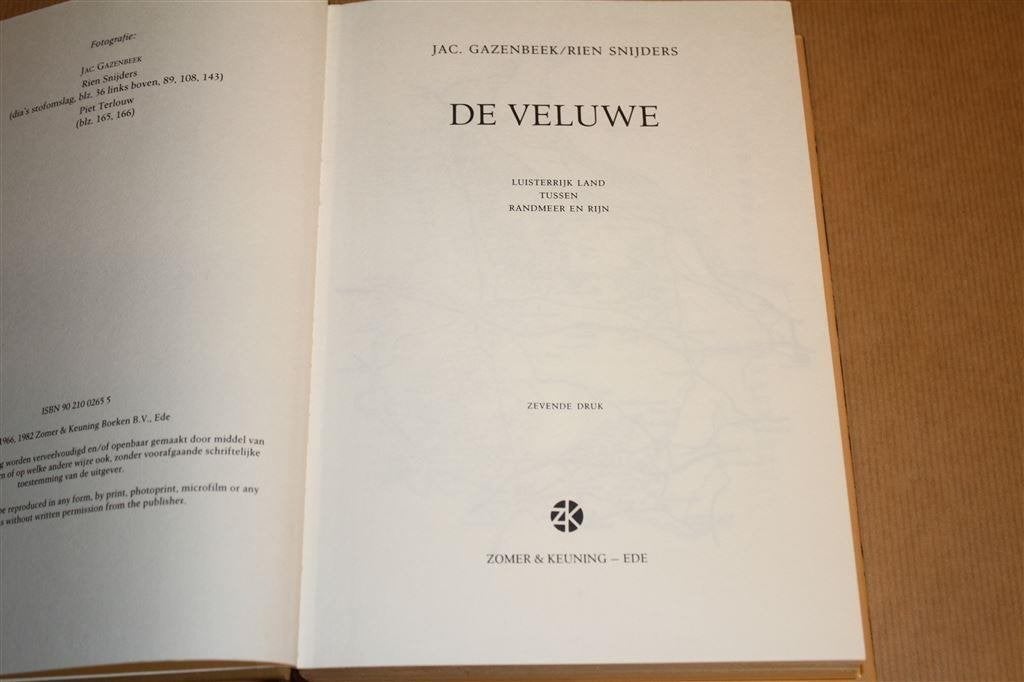 De Veluwe. Luisterrijk land tussen Randmeer en Rijn., Ophalen of Verzenden, Gelezen, Vogels