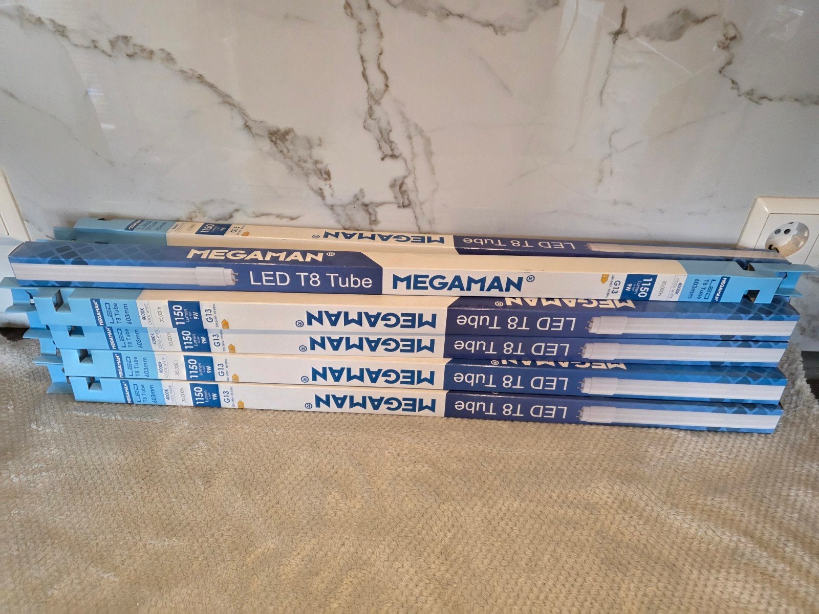 14x Megaman LED T8 buis nieuw G13 4000K 603mm, Led-lamp, Nieuw, 10 tot 30 watt, Koel wit