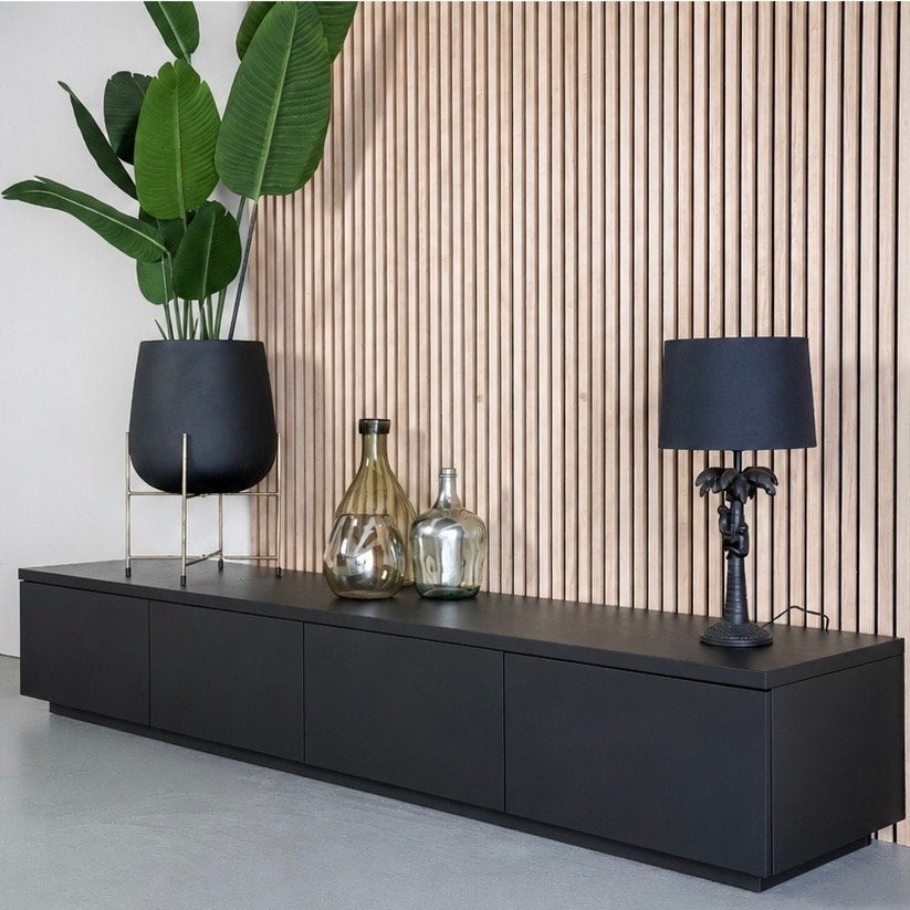 TV-meubel HO19 | 240 cm | zwart/mat, Ophalen, Overige materialen, Gebruikt, 200 cm of meer
