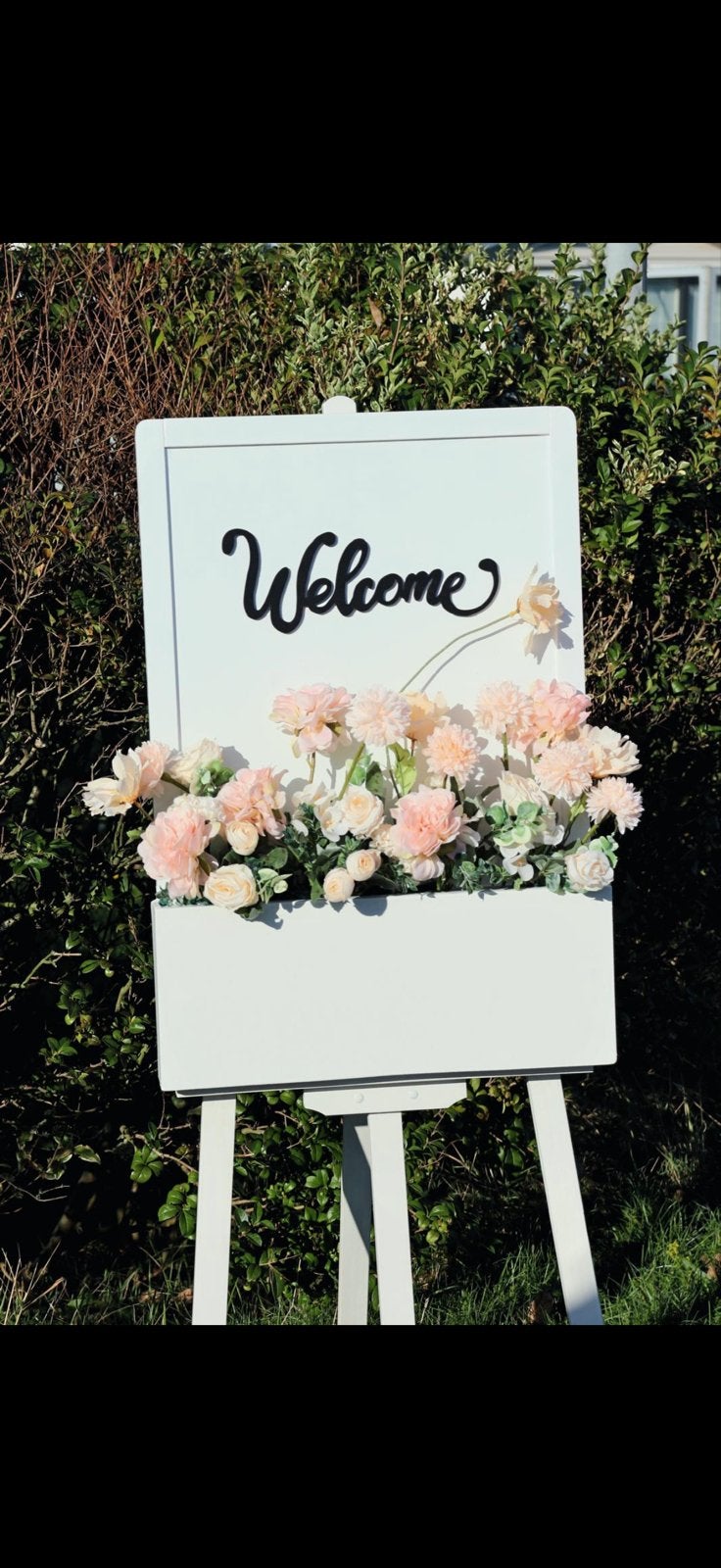 Welkomstbord met bloemen voor feestjes te huur, Ophalen, Zo goed als nieuw, Versiering, Geboorte of Huwelijk