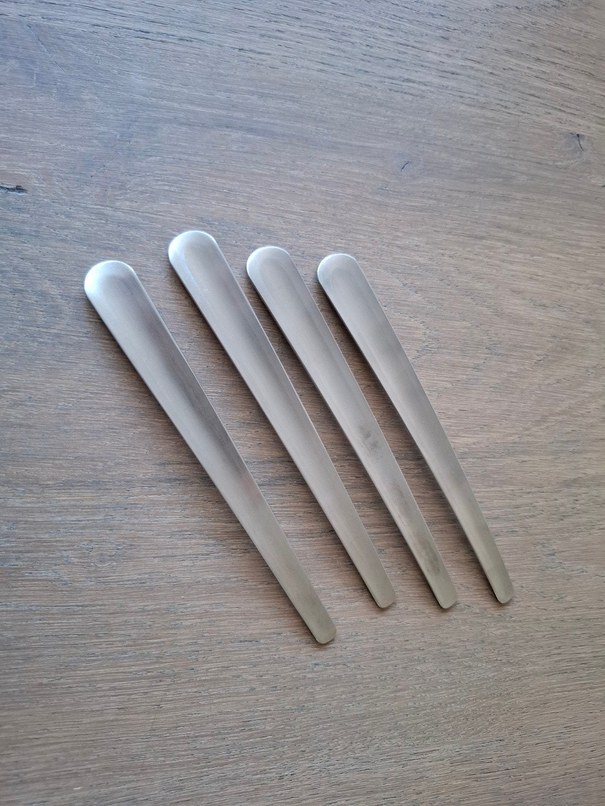 "Roerstaafjes/Lepels 4x Blomus en 4x Fuzetea, Ophalen of Verzenden, Gebruikt, Rvs of Chroom
