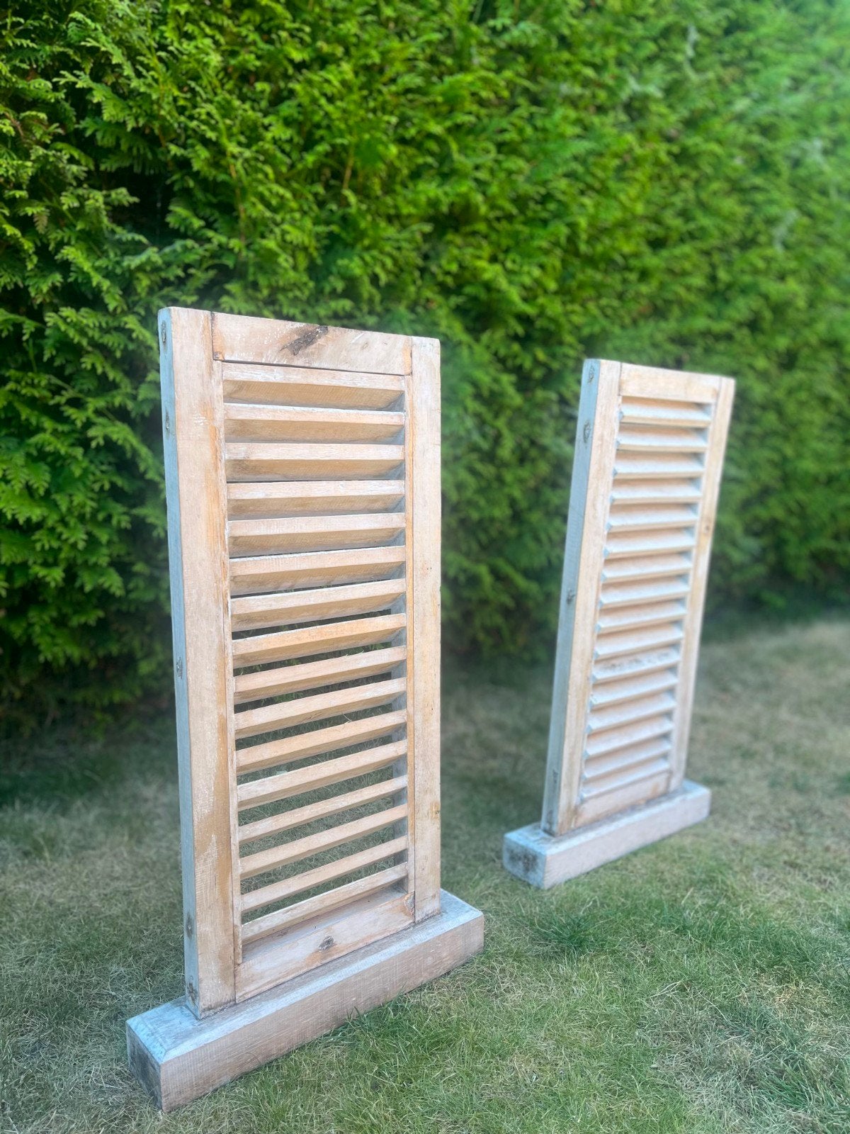 Houten raamschermen - 39x69 cm, Huis en Inrichting, Ophalen