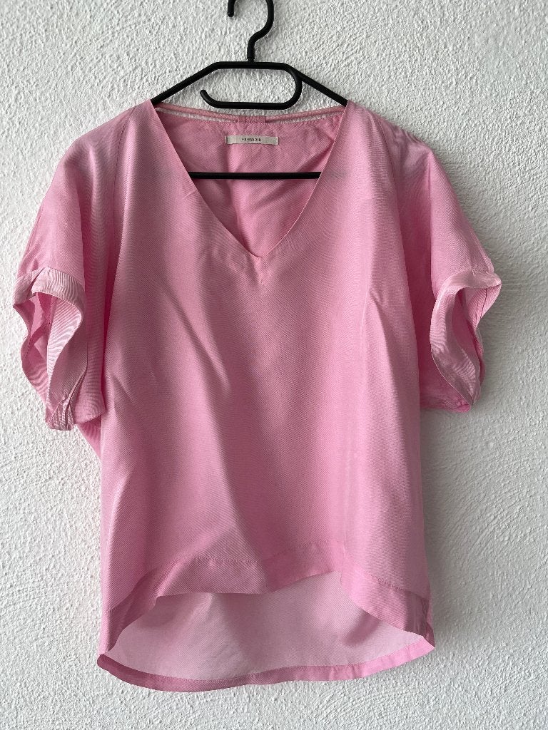 Humanoid roze pink cupro viscose top, Kleding | Dames, Humanoid, Verzenden, Zo goed als nieuw, Korte mouw