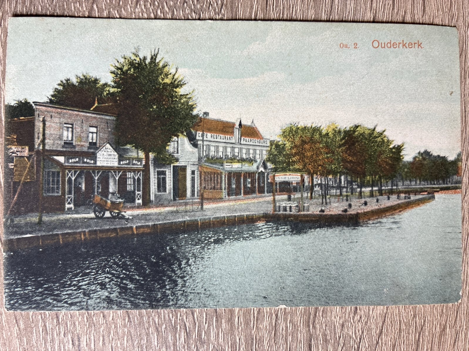 Ansichtkaart Ouderkerk Amstel - Café Restaurant Paardenburg, Verzamelen, Ansichtkaarten | Nederland, Ophalen of Verzenden, Voor 1920