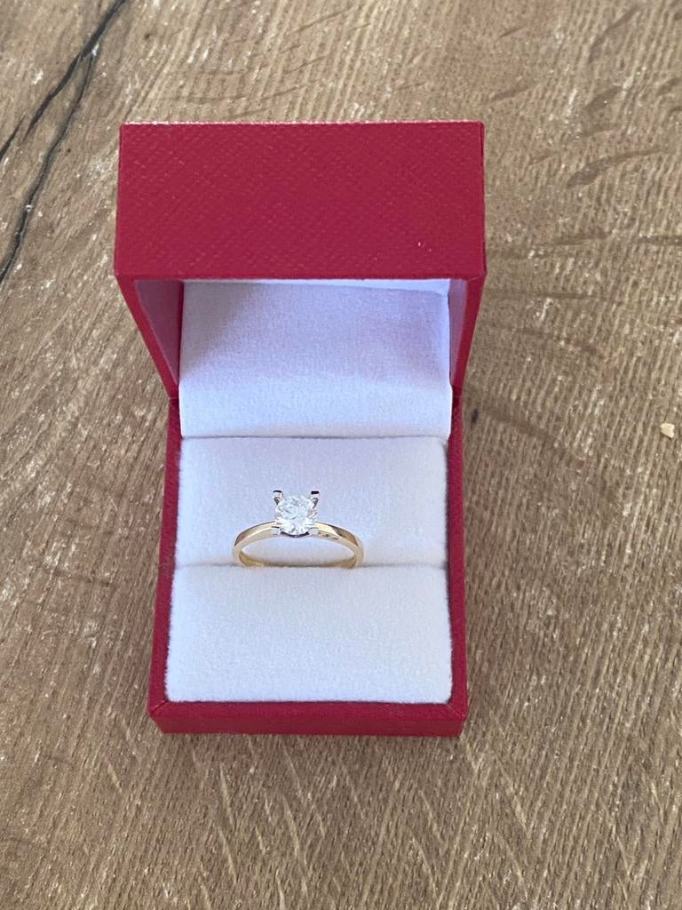 Mooie 14 karaat gouden ring gemerkt 585, Nieuw, Ophalen of Verzenden, Dame, Goud