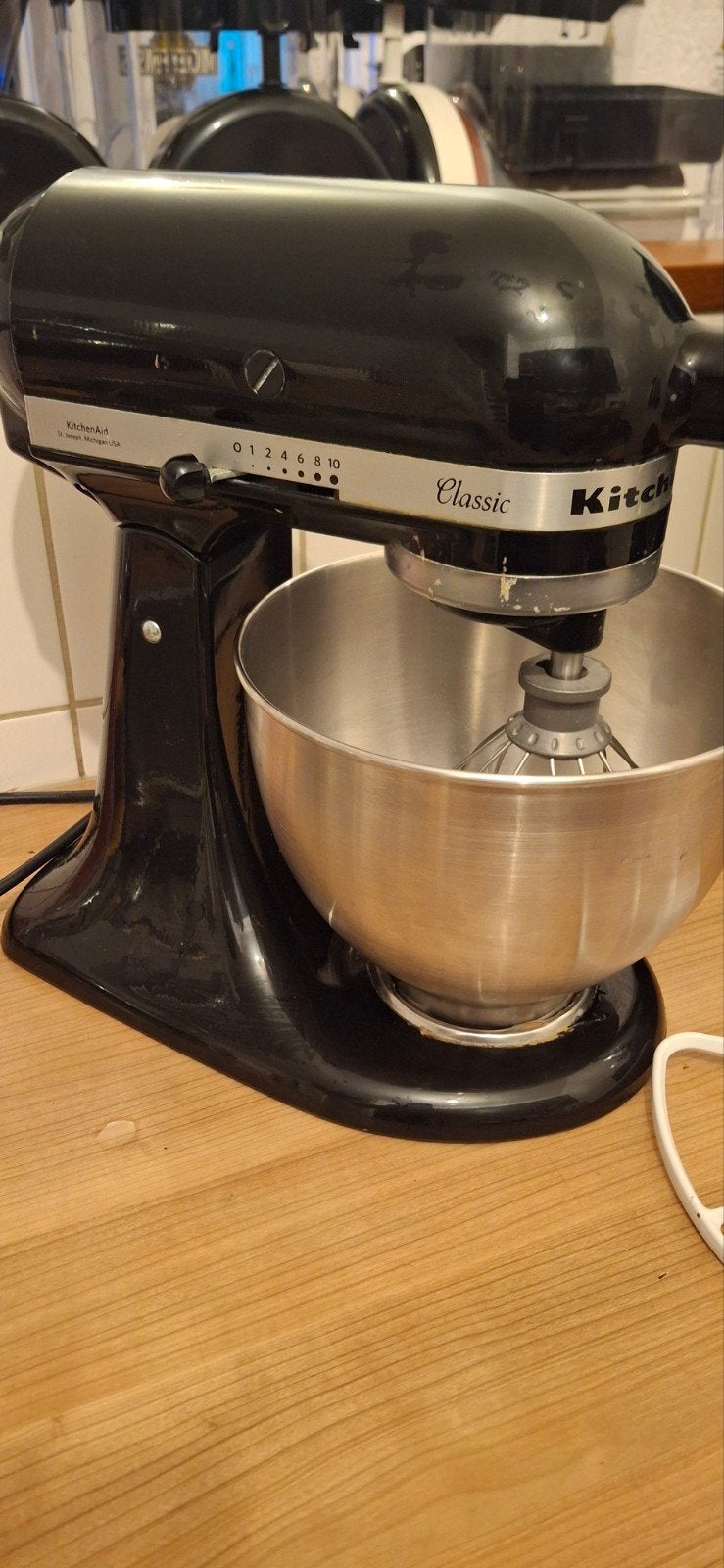 KitchenAid Classic Keukenmixer - Zwart, Witgoed en Apparatuur, Keukenmixers, 3 tot 4 liter, Ophalen of Verzenden, Gebruikt, 3 snelheden of meer