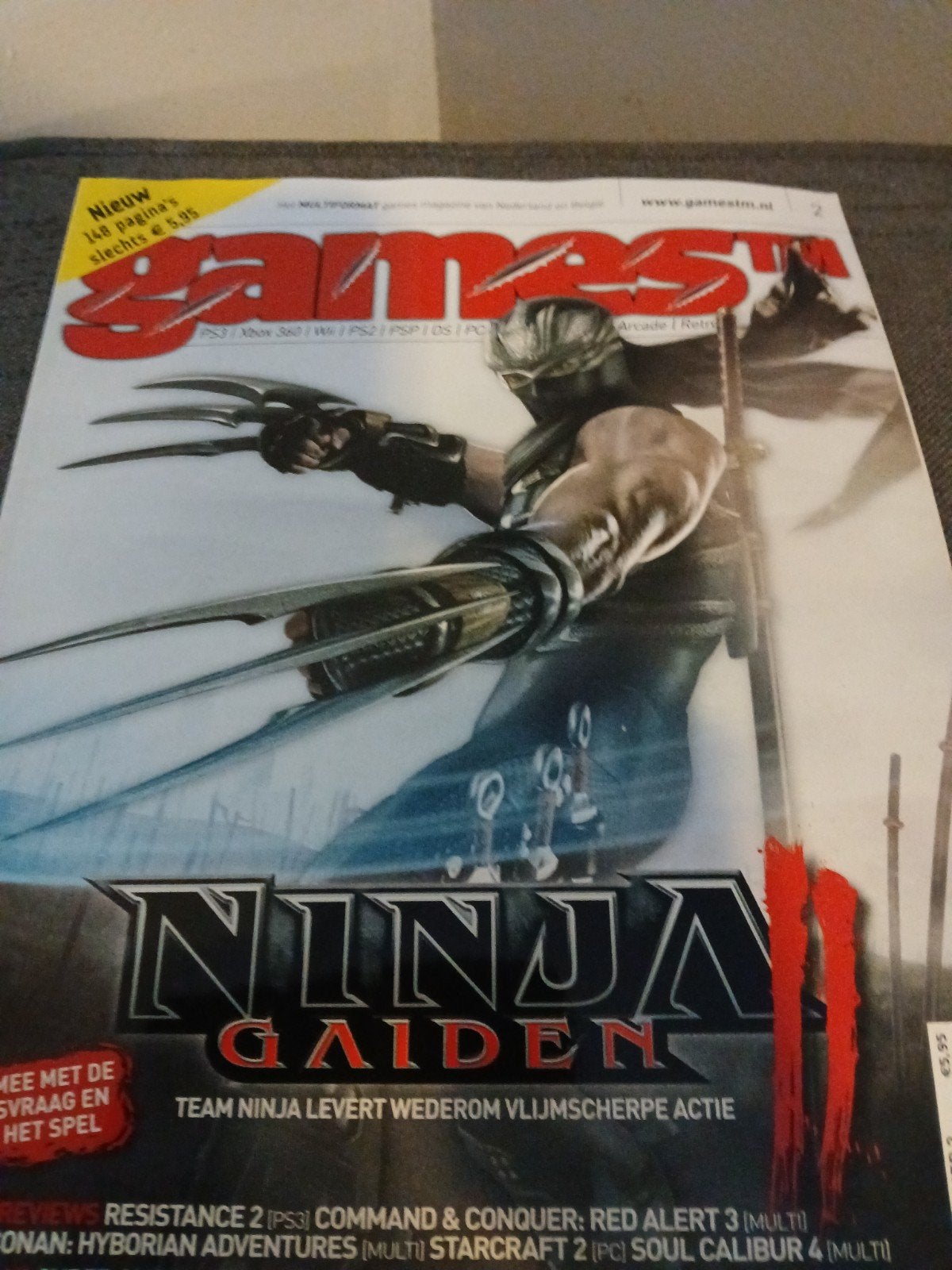 GamesTM Magazine - Ninja Gaiden II Cover, Boeken, Ophalen of Verzenden, Zo goed als nieuw, Overige typen