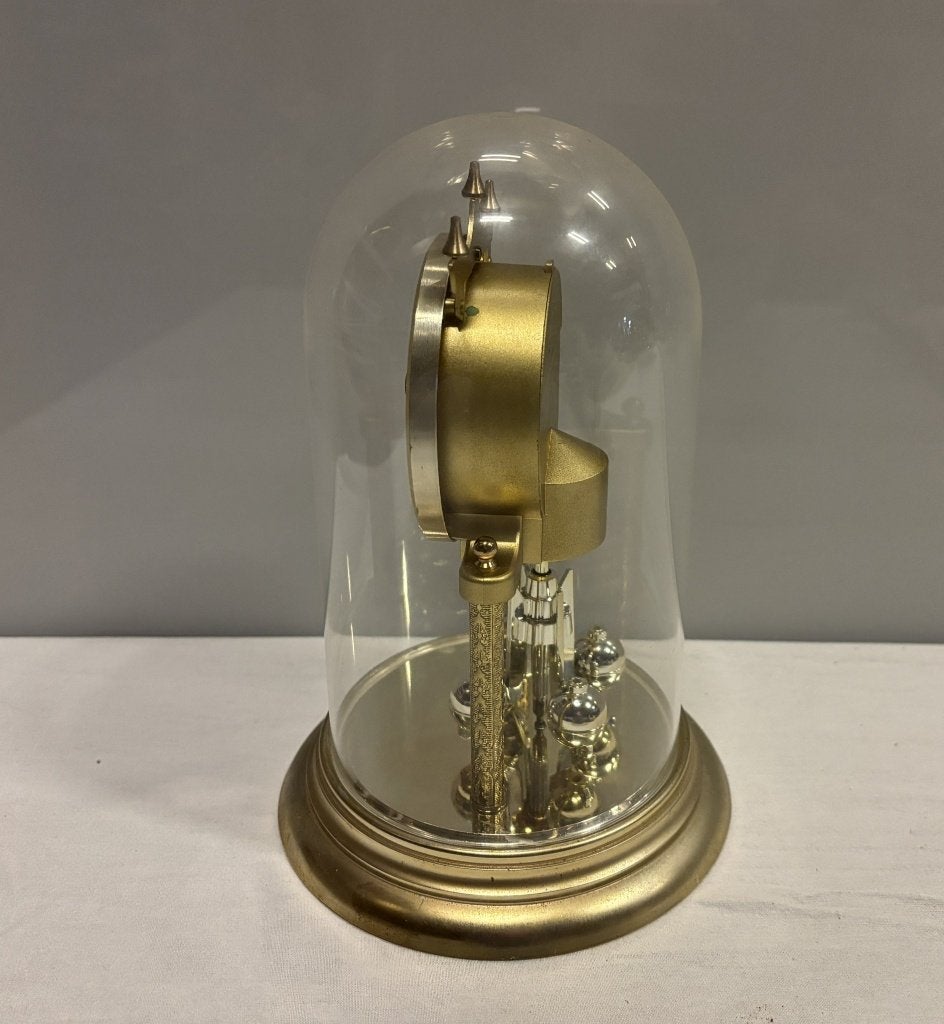 Quartz stolpklok met draaiende slinger, Made in W.-Germany, Vintage, Gebruikt, Niet bekend (tweedehands product), Onbekend (tweedehands product)
