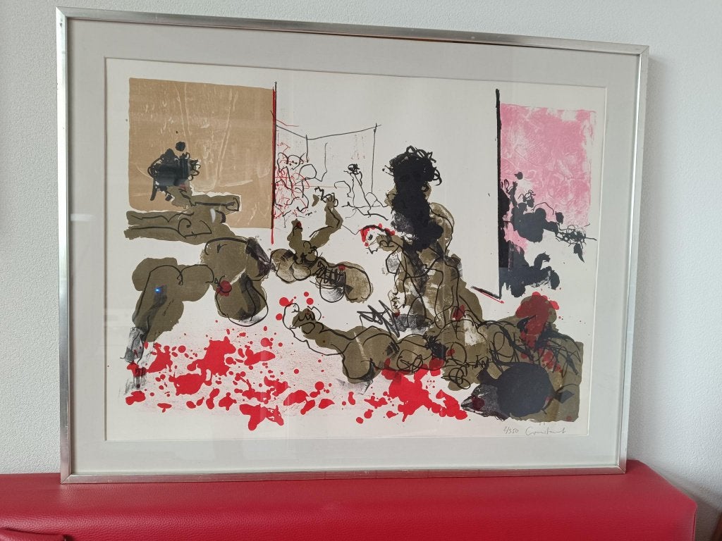 Constant, le Massacre, Antiek en Kunst, Abstract, Ingelijst, Ophalen of Verzenden, Lithografie