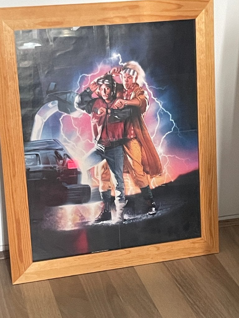 Back to the Future II 2 poster in houten frame, Ophalen, Gebruikt, Film, Poster