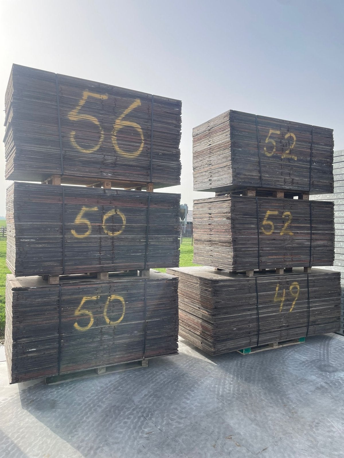 Gebruikte Betonplex platen 18mm - Diverse afmetingen, Doe-het-zelf en Verbouw, Hout en Planken, Ophalen, Gebruikt, Minder dan 25 mm