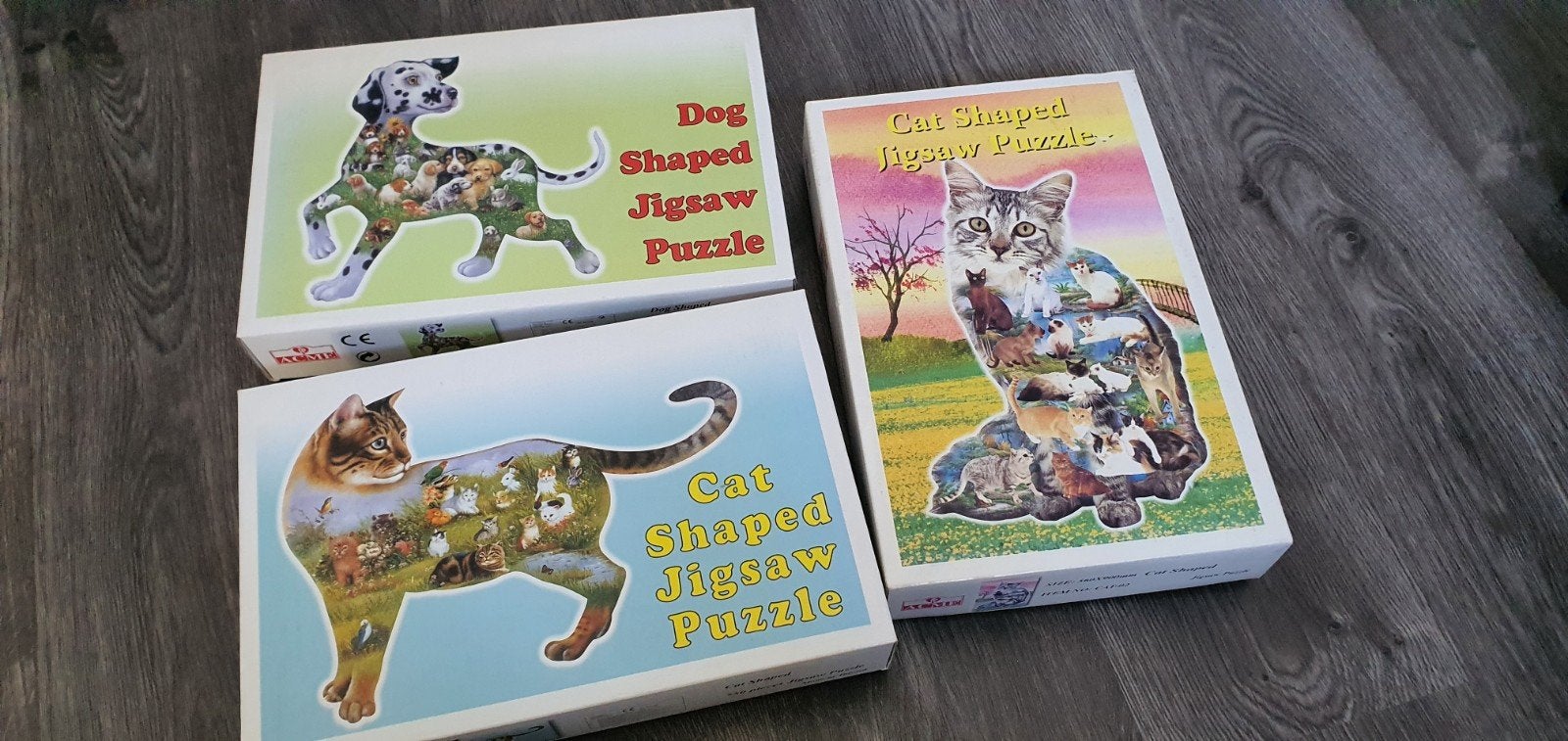 Vormen puzzel kat / hond shaped jigsaw 750 stukjes, Ophalen of Verzenden, 500 t/m 1500 stukjes, Zo goed als nieuw, Legpuzzel