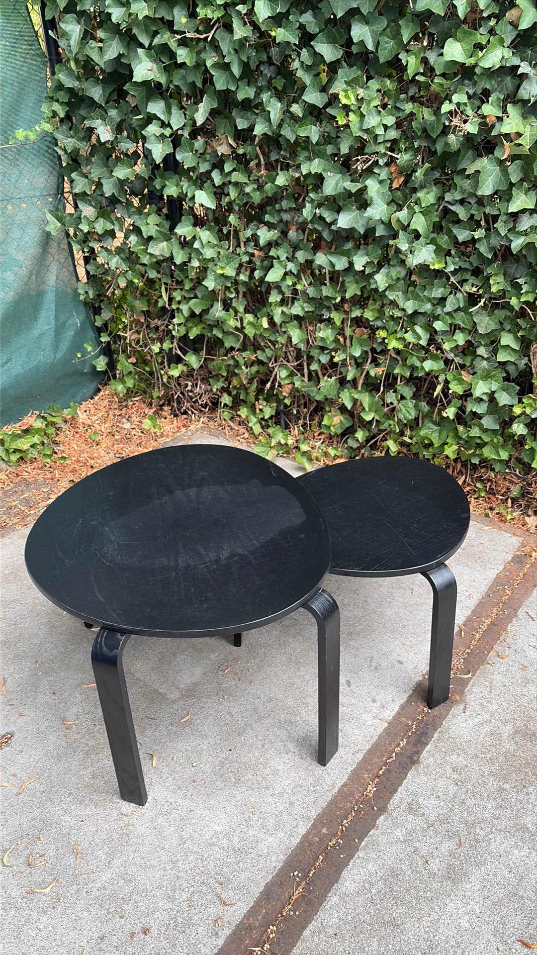 Salontafels zwart, ikea, Ophalen, Gebruikt, Rond, 50 tot 100 cm