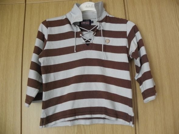 Goedkoop blauw bruin katoenen college polo shirt PL LAND 152, Kinderen en Baby's, Kinderkleding | Maat 152, Gebruikt, Meisje, Ophalen of Verzenden