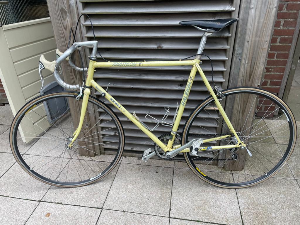 Vintage raleigh triathlon shimano 105 1987, Gebruikt, Aluminium, 57 tot 61 cm, Meer dan 20 versnellingen