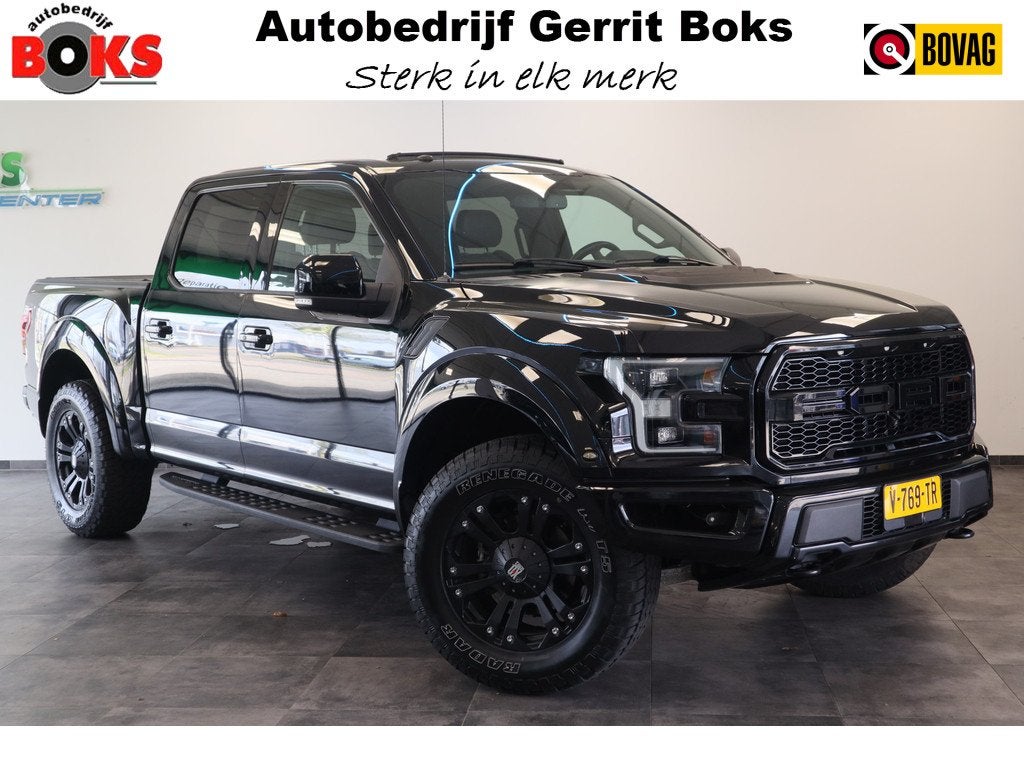 Ford USA F-150 3.5 V6 Ecoboost SuperCrew Raptor Performance, Auto's, Ford Usa, Automaat, Lichtsensor, F-150, Zwart