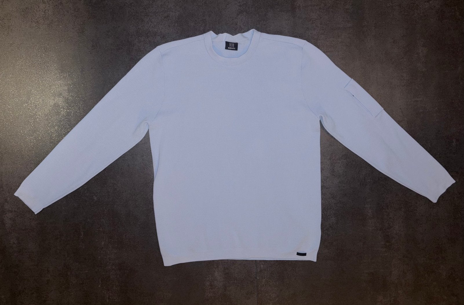 Genti lichtblauwe herentrui XXL, Kleding | Heren, Ophalen of Verzenden, Zo goed als nieuw, Overige maten, Blauw
