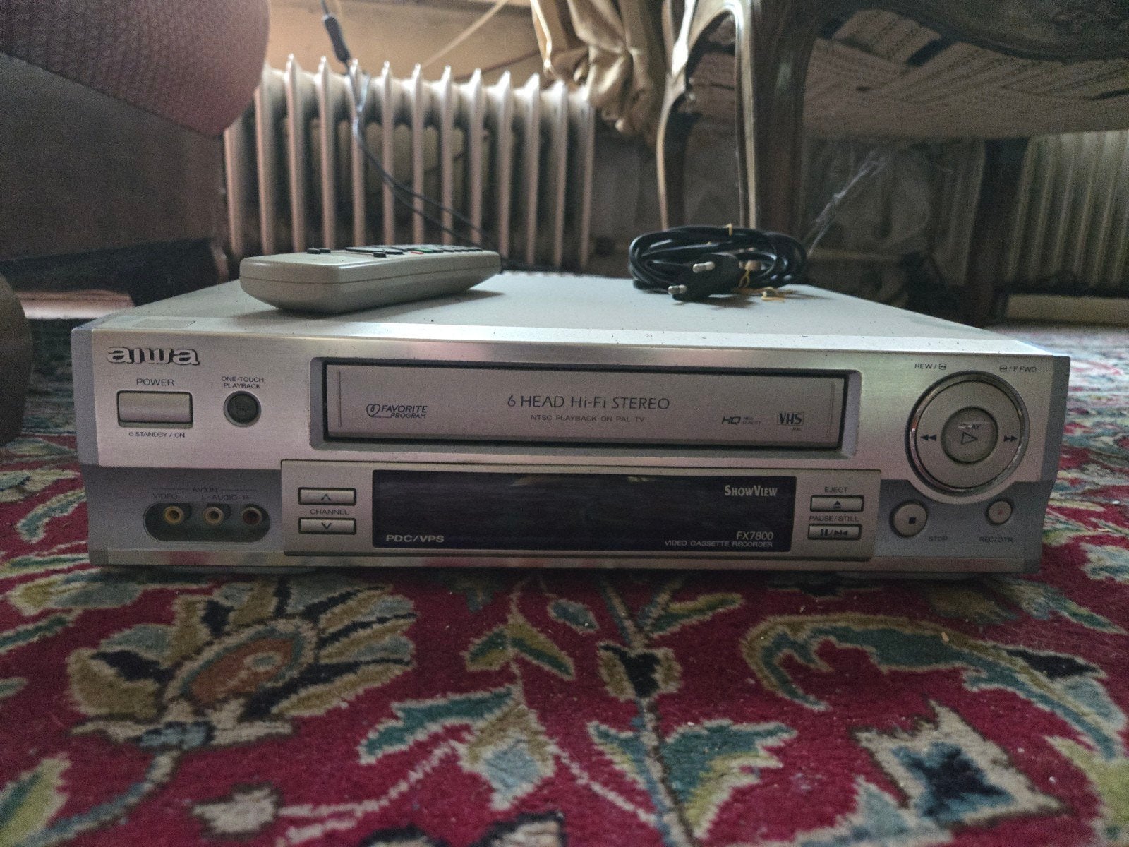 Aiwa FX7800 videorecorder 6 koppen hifi stereo VHS, Audio, Tv en Foto, Ophalen of Verzenden, Gebruikt, VHS-speler of -recorder