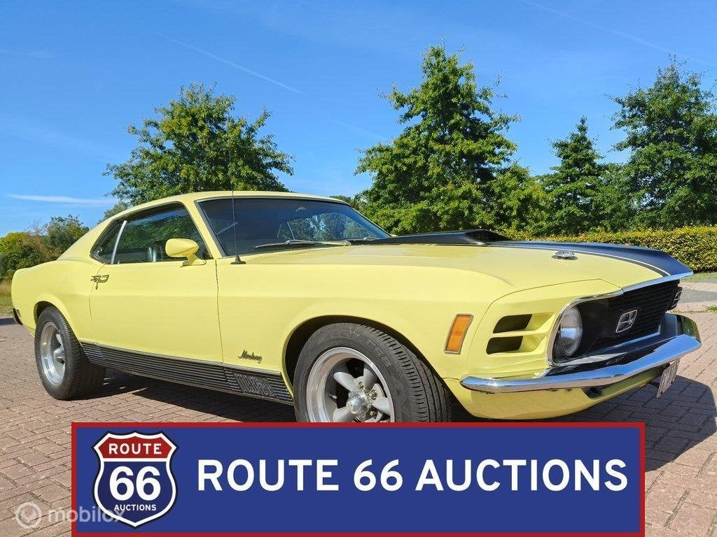 Ford Mustang Mach 1 | 1970 | Route 66 Auctions, Auto's, Overige carrosserieën, Zwart, Bedrijf, Handgeschakeld