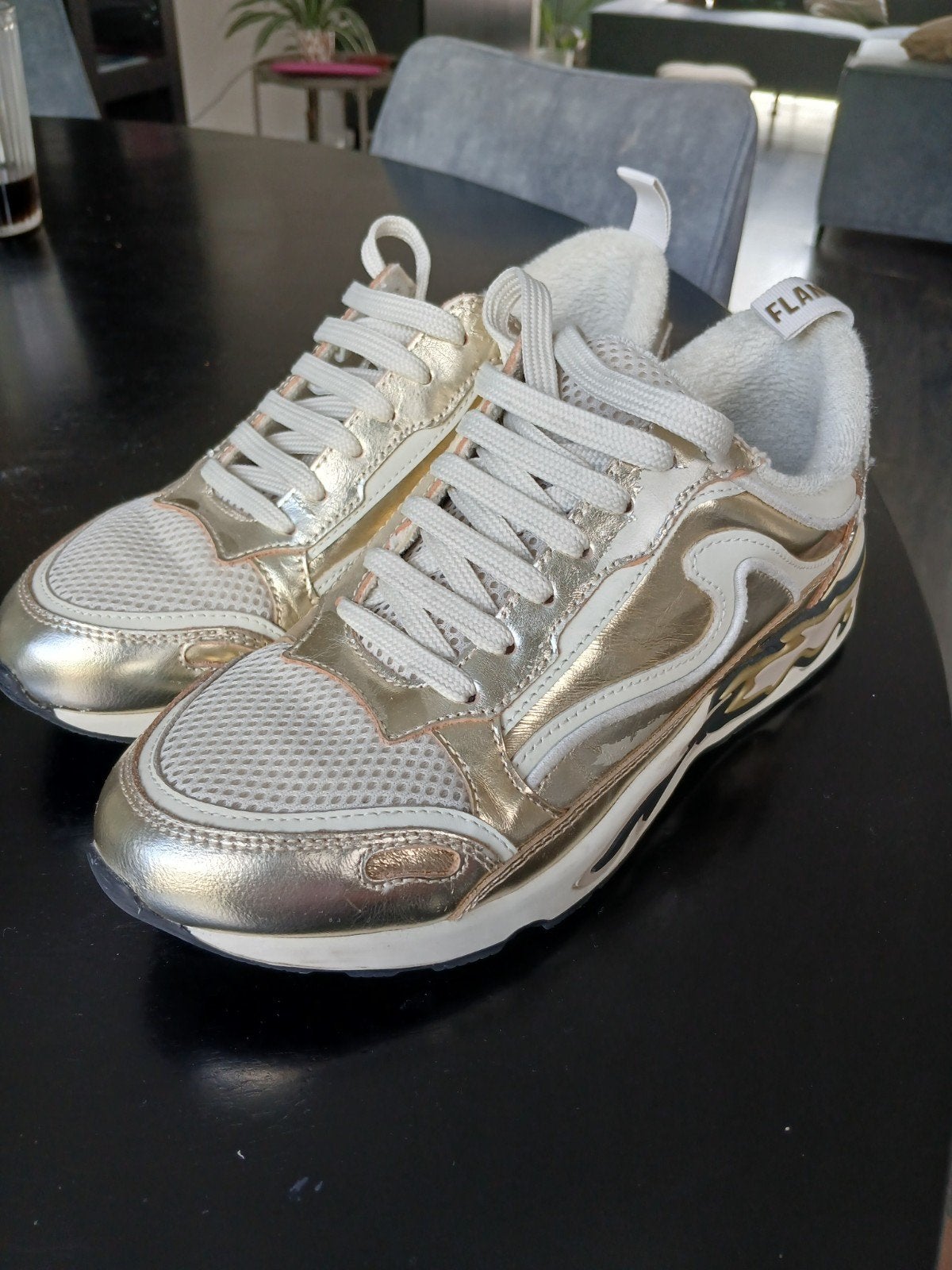 Gouden Sandro Sneakers Maat 38, Kleding | Dames, Overige kleuren, Sandro, Ophalen of Verzenden, Sneakers of Gympen