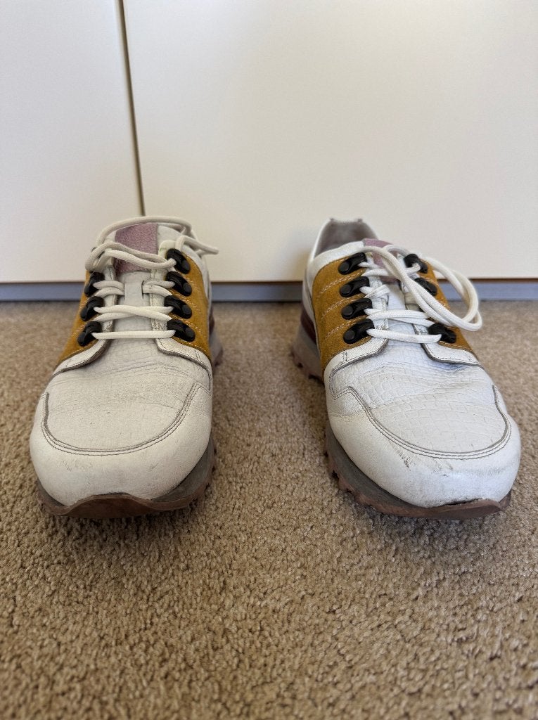 Lerora Simone Croco Yellow sneakers, maat 5H, Verzenden, Wit, Sneakers of Gympen, Gedragen