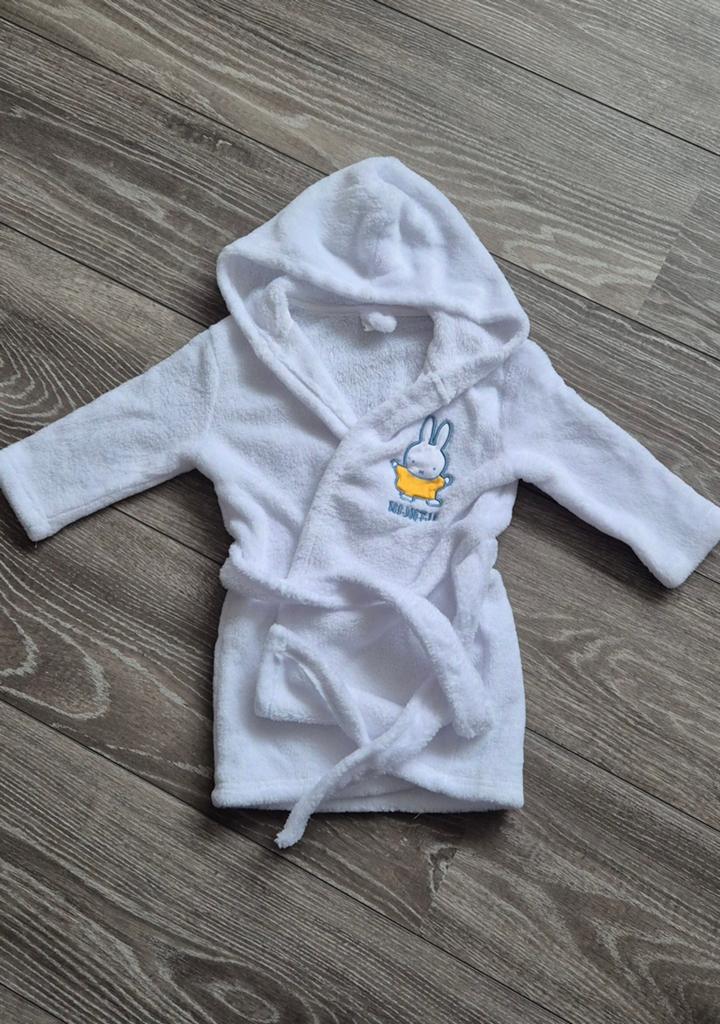 Nijntje badjas wit - Zo goed als nieuw - Maat 74/80, Nacht- of Onderkleding, Jongetje of Meisje, Nijntje, Ophalen of Verzenden
