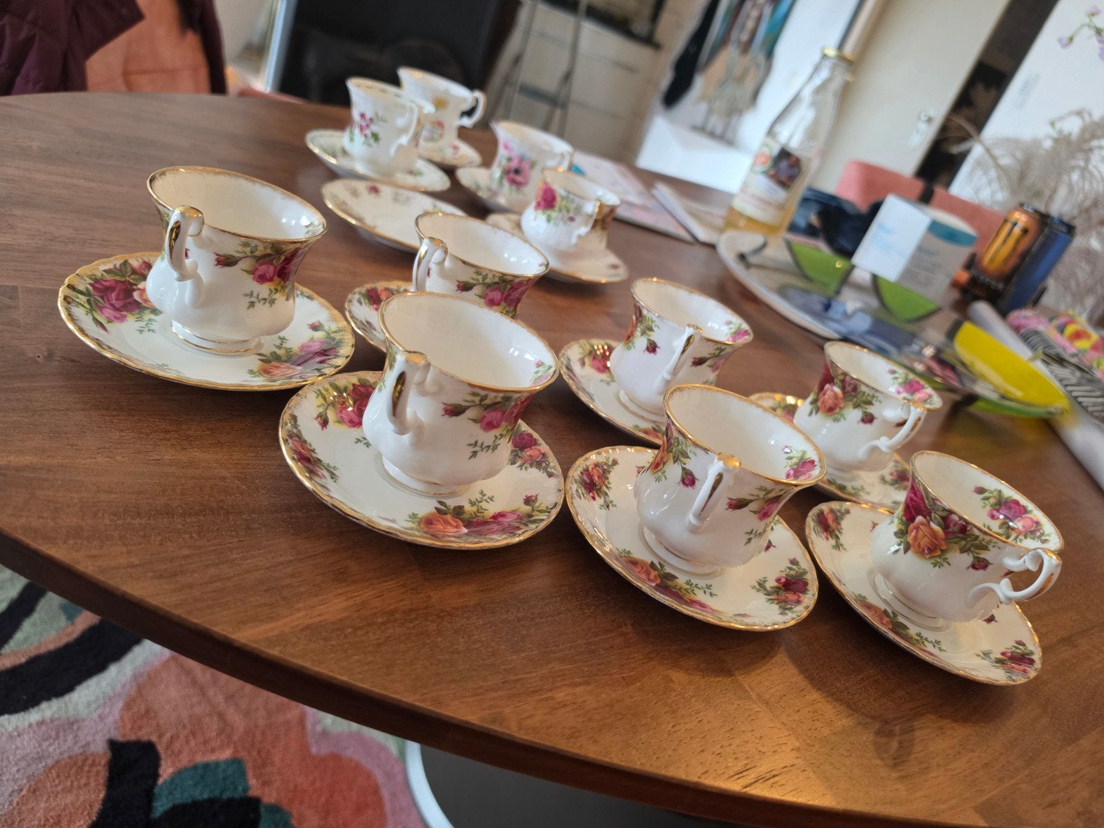 Prachtig Royal Albert "Old Country Roses" theeservies, Ophalen of Verzenden