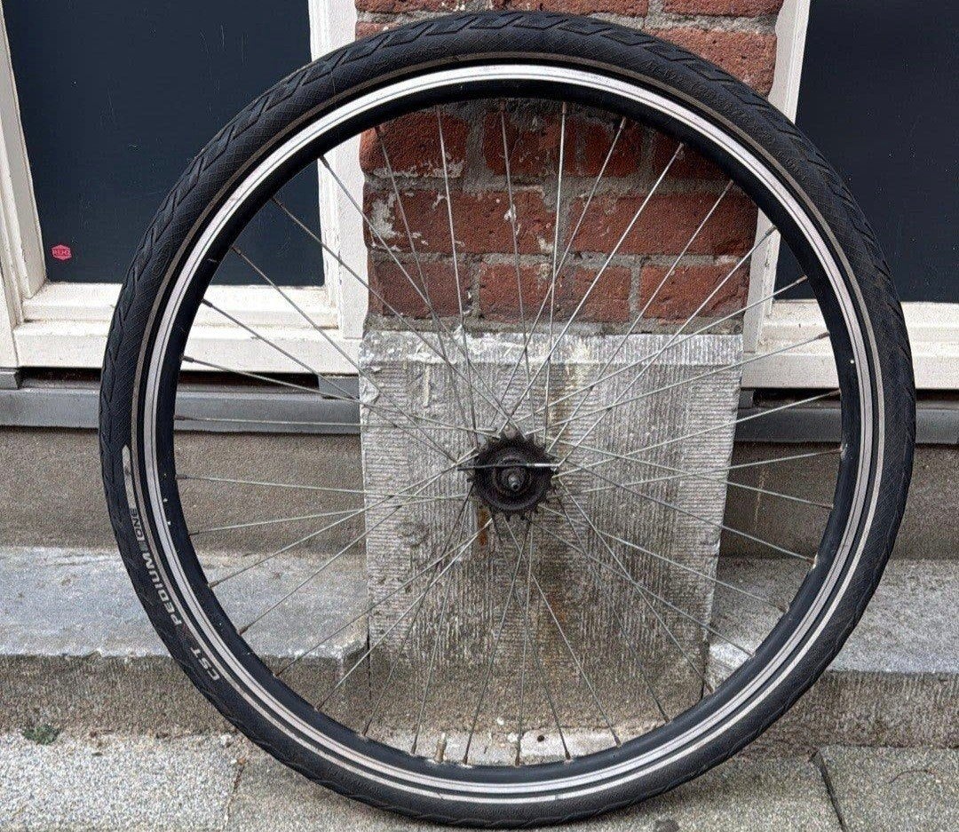 achterwiel 28 inch met terugtraprem en met 3 versnellingen, Shimano Nexus, Zo goed als nieuw, Aluminium, Stadsfiets