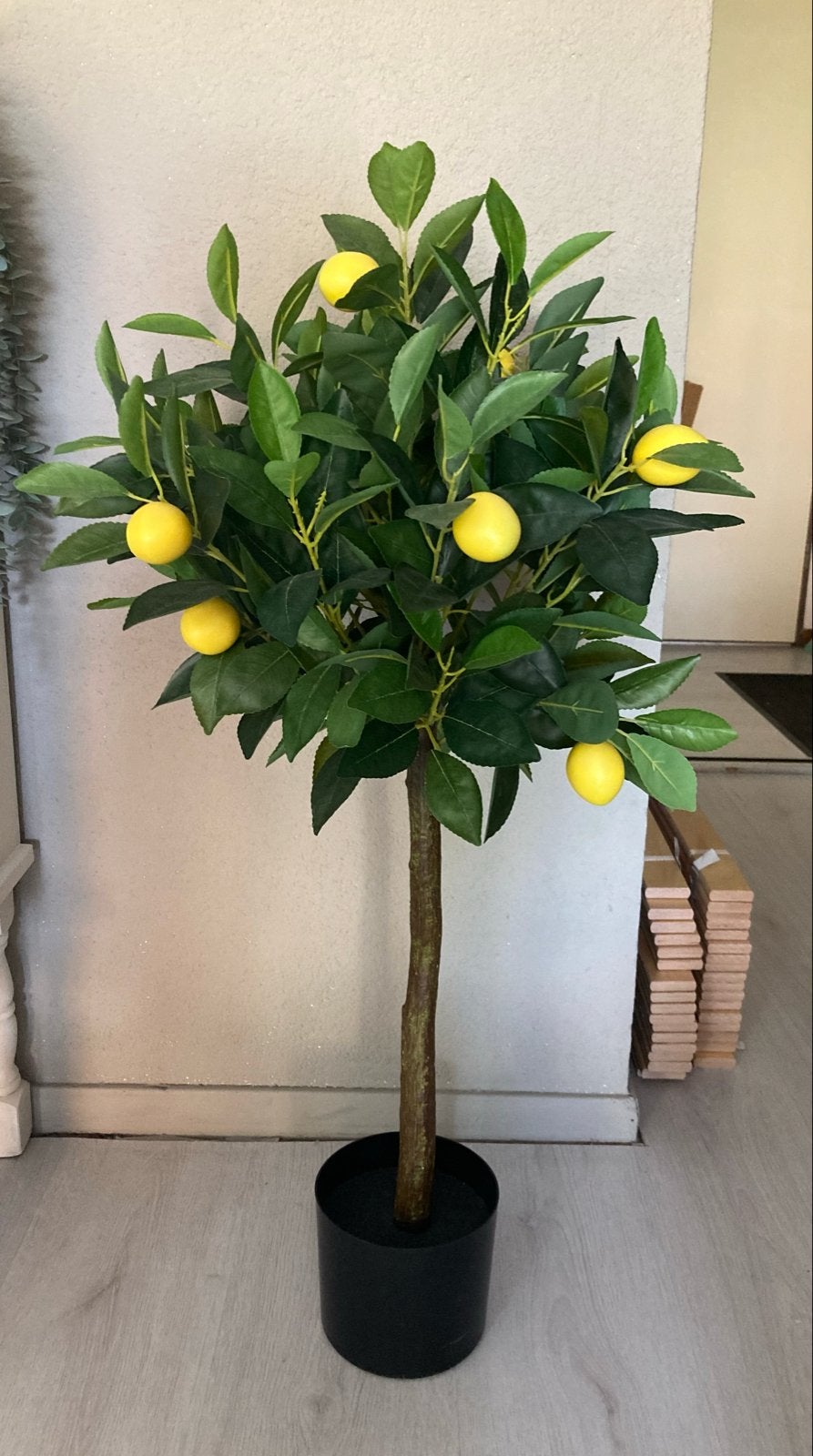 Kunst Citroenboom - Realistische Decoratie, Ophalen, Binnen, Groen, Kunstplant