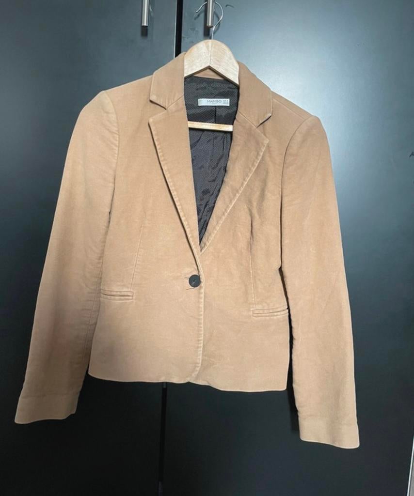 Mango Colbert Maat S met elleboogstukken, Kleding | Dames, Jasjes, Kostuums en Pakken, Beige, Ophalen of Verzenden, Zo goed als nieuw