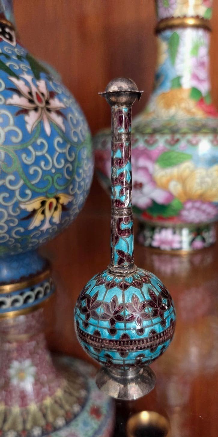 Antieke Cloisonné Vazen en pot - Fabienne Jouvin Parijs, Ophalen of Verzenden