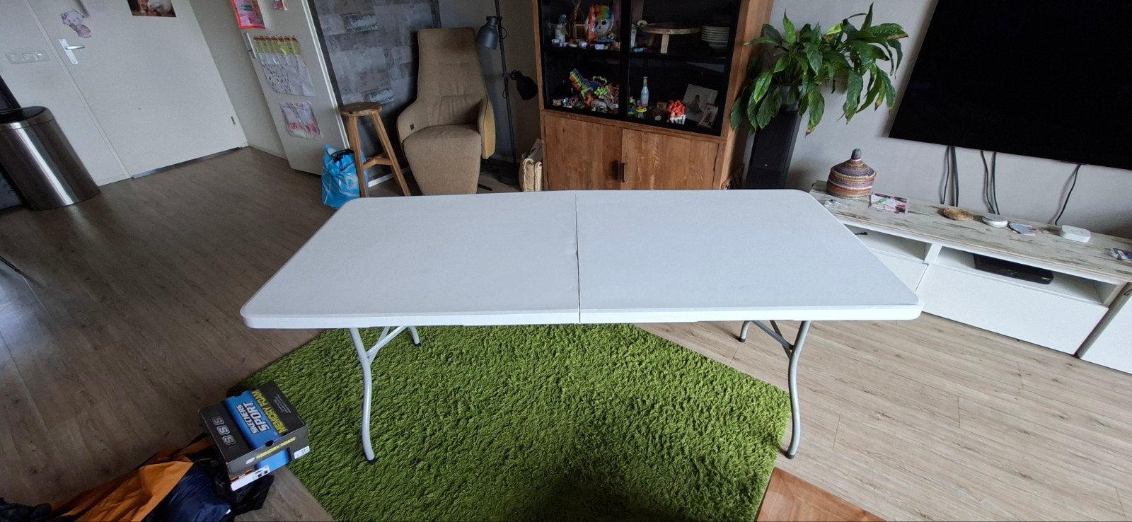 Crivit Campingtafel / Klaptafel 180 cm - Lidl Koffer model, Ophalen, Overige materialen, Gebruikt, Inklapbaar