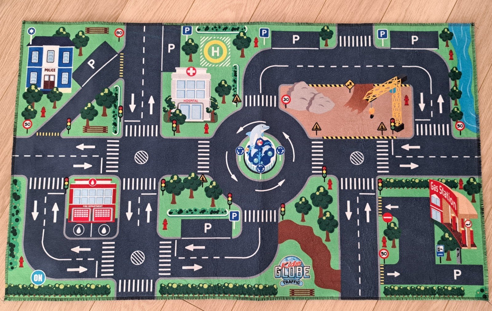Leuk speelkleed met werkende verkeerslichten, Kinderen en Baby's, Ophalen, Zo goed als nieuw
